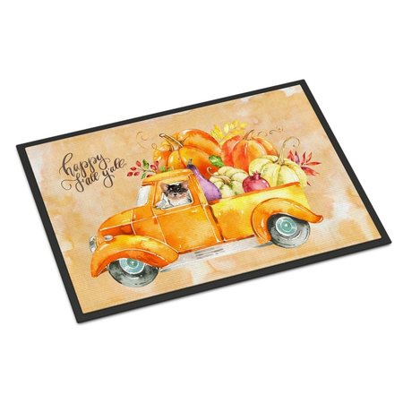 CAROLINES TREASURES 24 x 36 in. Fall Harvest Long Haired Chihuahua Indoor or Outdoor Mat CK2672JMAT